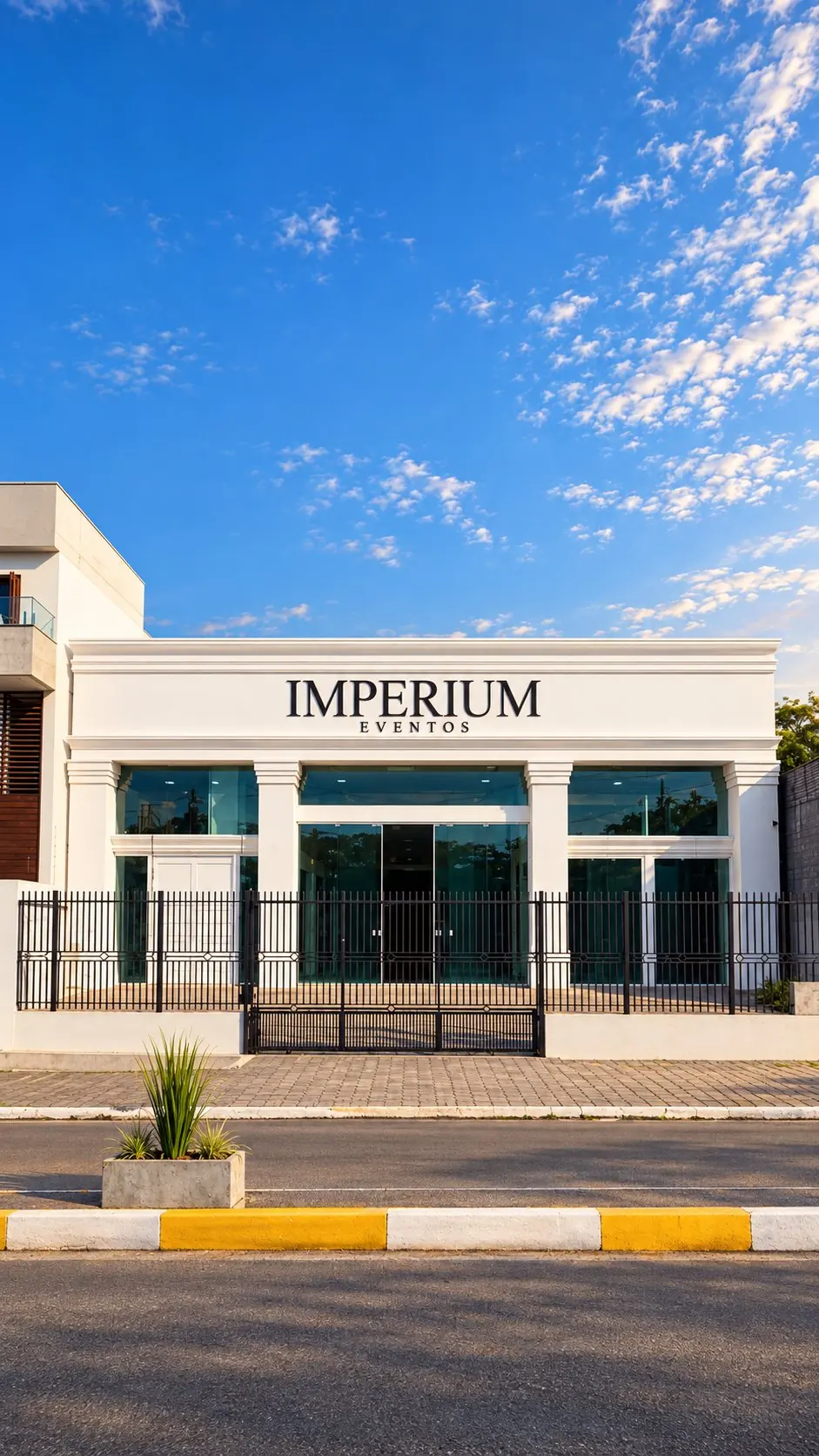 Fachada do salão Imperium Eventos